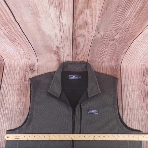 Vineyard Vines Mens Size XXL Mountain Sweater Fleece Vest Full Zip Gray 1K005096 - Picture 12 of 13